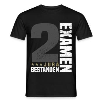 Congratulations 2nd Exam Law - Men's T-Shirt - black - Front - AI Model Male 178 light (178cm)