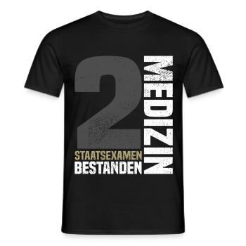 2. Staatsexamen Medizin - Männer T-Shirt - Schwarz - Vorne - AI Model Male 178 light (178cm)