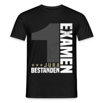 Glückwunsch 1. Examen Jura - Männer T-Shirt - Schwarz - Vorne - AI Model Male 178 light (178cm)