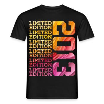 LIMITED EDITION 2013 13 JAHRE 13. GEBURTSTAG - Männer T-Shirt - Schwarz - Vorne - AI Model Male 178 light (178cm)