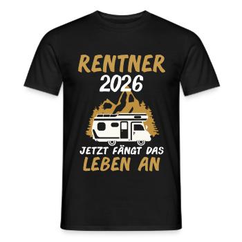 Démarrage de vie des retraités 2026 - T-shirt homme - noir - Devant - AI Model Male 178 light (178cm)