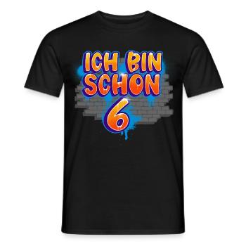 Graffiti du 6e anniversaire - T-shirt homme - noir - Devant - AI Model Male 178 light (178cm)