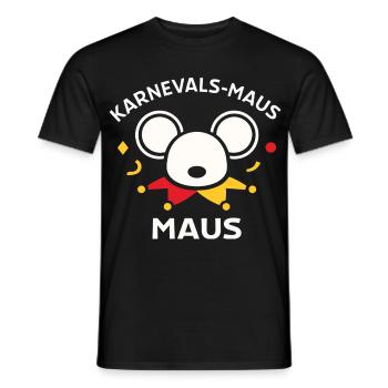 Motif de la souris de carnaval pour le carnaval - T-shirt homme - noir - Devant - AI Model Male 178 light (178cm)