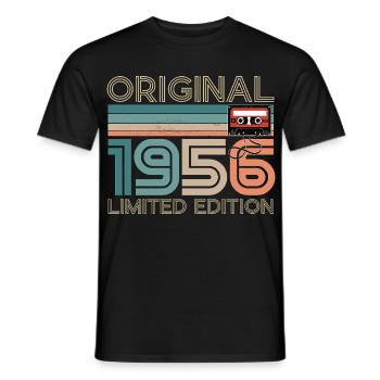70 ans 70e Anniversaire 1956 Original Vintage - T-shirt homme - noir - Devant - AI Model Male 178 light (178cm)