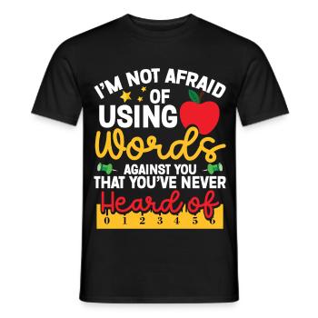  ELA Crew School Supplies ELA Teacher English - Men's T-Shirt - black - Front - AI Model Male 178 light (178cm)