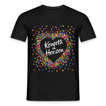 Confetti in the Heart - Carnival in the Blood Costume - Men's T-Shirt - black - Front - AI Model Male 178 light (178cm)