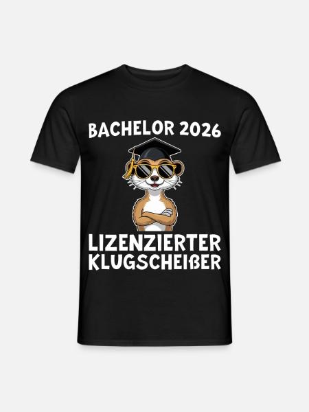 Abschlussprüfung 2026 Bachelortitel Geschenkidee - Männer T-Shirt - Schwarz