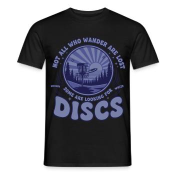 Nicht alle, die umherwandern, sind auf der Suche nach Discgolf verloren - Männer T-Shirt - Schwarz - Vorne - AI Model Male 178 light (178cm)