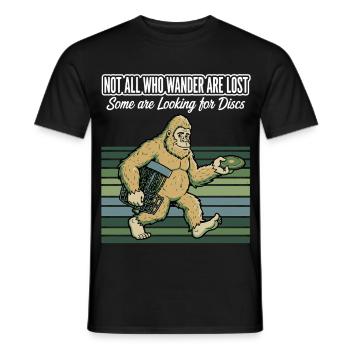Disc Golf : Tous ceux qui errent ne sont pas perdus - T-shirt homme - noir - Devant - AI Model Male 178 light (178cm)