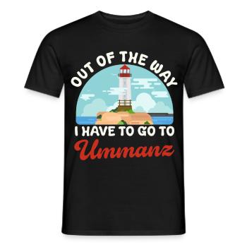 Ostsee AUS DEM WEG ICH MUSS NACH UMMANZ Lustig - Männer T-Shirt - Schwarz - Vorne - AI Model Male 178 light (178cm)