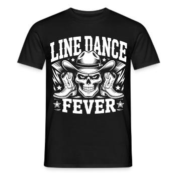 Bottes de crâne de danse en ligne - T-shirt homme - noir - Devant - AI Model Male 178 light (178cm)