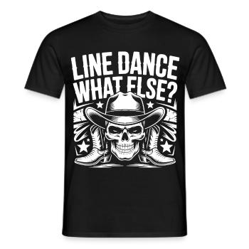 Cowboy en Ligne de Crâne - T-shirt homme - noir - Devant - AI Model Male 178 light (178cm)