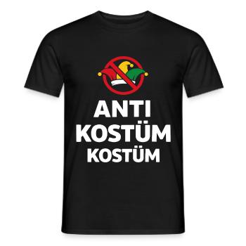 Anti Costume Costume Minimal Carnival Disguise - Men's T-Shirt - black - Front - AI Model Male 178 light (178cm)