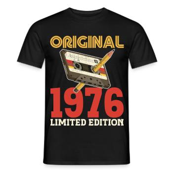 1976 50e Anniversaire 50 ans Original Vintage - T-shirt homme - noir - Devant - AI Model Male 178 light (178cm)