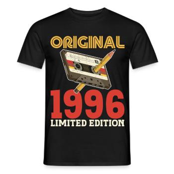 1996 30th Anniversary 30 Years Original Vintage - Men's T-Shirt - black - Front - AI Model Male 178 light (178cm)
