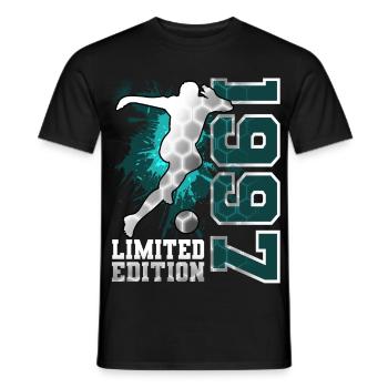 1997 Year of birth Birthday - Men's T-Shirt - black - Front - AI Model Male 178 light (178cm)