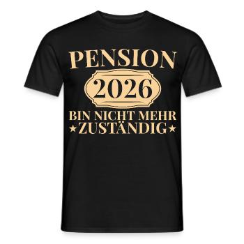 Pension Farewell 2026 Colleague Pensioner Gift - Men's T-Shirt - black - Front - AI Model Male 178 light (178cm)