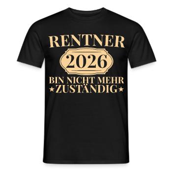 Pension Farewell 2026 Colleague Pensioner Gift Idea - Men's T-Shirt - black - Front - AI Model Male 178 light (178cm)