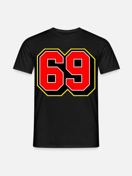 Bold 69 Sports Jersey Number - Men's T-Shirt - black