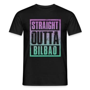 Directement sorti de Bilbao - T-shirt homme - noir - Devant - AI Model Male 178 light (178cm)