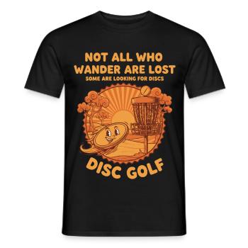 Tous ceux qui errent ne sont pas perdus à la recherche de disques Disque - T-shirt homme - noir - Devant - AI Model Male 178 light (178cm)