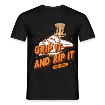 Pack es und reiß es Disc Golf lustiges Disc Golf - Männer T-Shirt - Schwarz - Vorne - AI Model Male 178 light (178cm)
