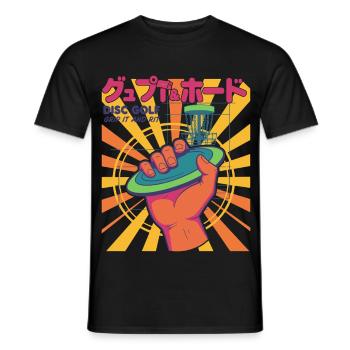 Disc Golf Grippe-le et Rip It Flying Disc Fun - T-shirt homme - noir - Devant - AI Model Male 178 light (178cm)