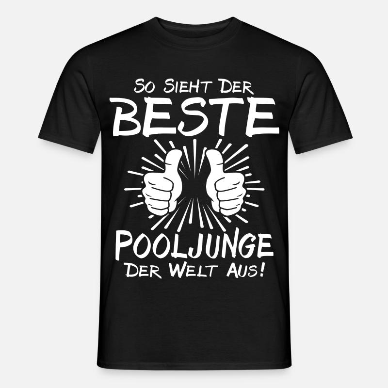 Bester Pooljunge - Männer T-Shirt - Schwarz