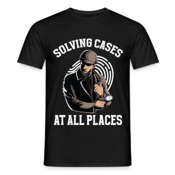 Ermittlungsuniform Beobachtungsausrüstung Private - Männer T-Shirt - Schwarz - Vorne - AI Model Male 178 light (178cm)