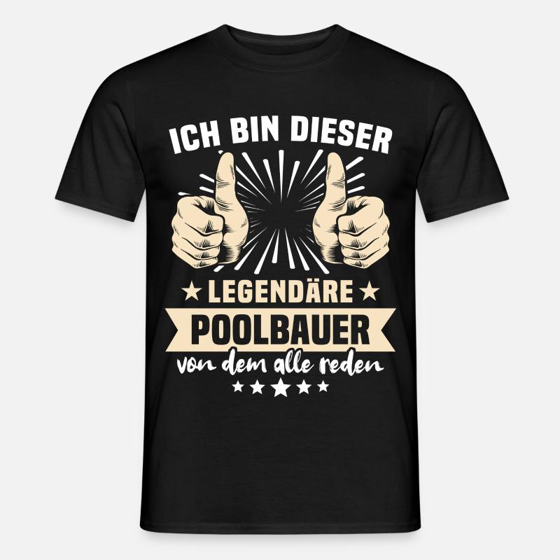 Dictons des constructeurs de piscines - T-shirt homme - noir