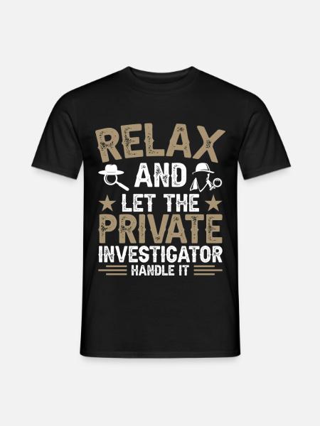 Privatdetektiv-Uniform-Kostüm - Männer T-Shirt - Schwarz
