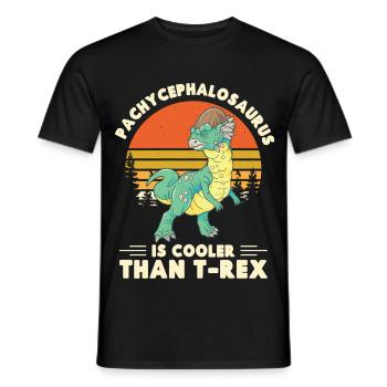 Pachycephalosaurus Costume Paleontologist Dinosaur - Men's T-Shirt - black - Front - AI Model Male 178 light (178cm)