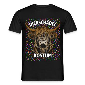 Déguisement têtu de bétail des Highlands - T-shirt homme - noir - Devant - AI Model Male 178 light (178cm)