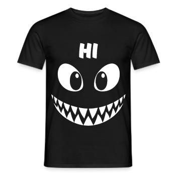 Shark | Big Face Costume Carnival Disguise - Men's T-Shirt - black - Front - AI Model Male 178 light (178cm)