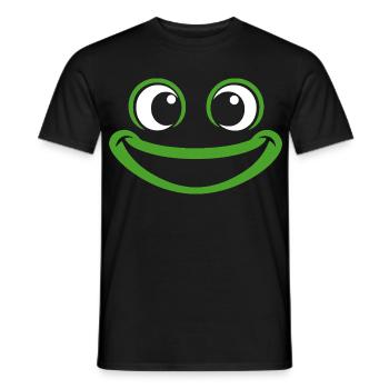 Frog | Big Face Costume Carnival Disguise - Men's T-Shirt - black - Front - AI Model Male 178 light (178cm)