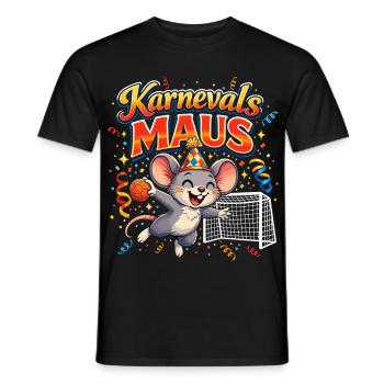 Carnival Mouse Handball Gift Funny Carnival - Men's T-Shirt - black - Front - AI Model Male 178 light (178cm)