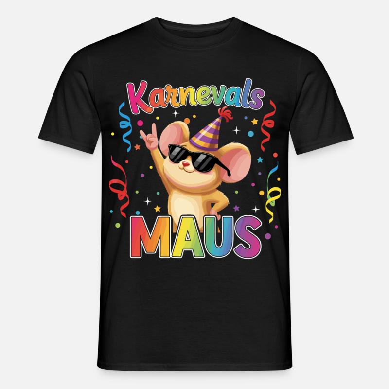 Karnevalsmaus Köln Karneval Rock Geschenk - Männer T-Shirt - Schwarz