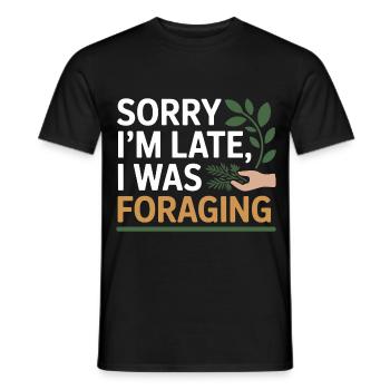 Certified Clinical Forager Botanical Expert Gear  - Men's T-Shirt - black - Front - AI Model Male 178 light (178cm)