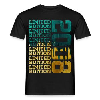 LIMITED EDITION 2008 18 YEARS 18TH BIRTHDAY - Men's T-Shirt - black - Front - AI Model Male 178 light (178cm)
