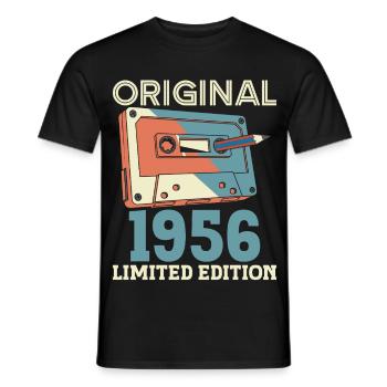 1956 Anniversaire 70 ans Vintage 70e Anniversaire - T-shirt homme - noir - Devant - AI Model Male 178 light (178cm)