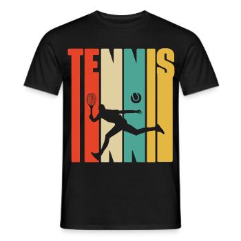 Ich kann nicht, ich habe kein Tennis. - Männer T-Shirt - Schwarz - Vorne - AI Model Male 178 light (178cm)