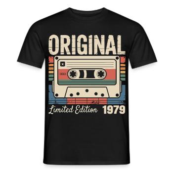 47th Anniversary - Vintage Gift 1979 - Men's T-Shirt - black - Front - AI Model Male 178 light (178cm)