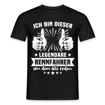 Racing Driver Legend - Men's T-Shirt - black - Front - AI Model Male 178 light (178cm)
