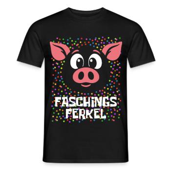 Carnival's Piglet | Costume Carnival Disguise - Men's T-Shirt - black - Front - AI Model Male 178 light (178cm)