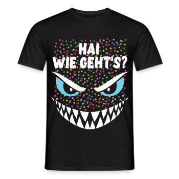 Requin, comment vas-tu ? | Costume, Carnaval, Déguisement - T-shirt homme - noir - Devant - AI Model Male 178 light (178cm)