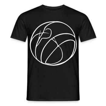 Dessin de volley-ball - T-shirt homme - noir - Devant - AI Model Male 178 light (178cm)
