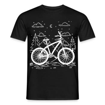 Cartoon Fahrradfahrer - Männer T-Shirt - Schwarz - Vorne - AI Model Male 178 light (178cm)