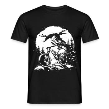 Mountain Biker Graphic - Men's T-Shirt - black - Front - AI Model Male 178 light (178cm)