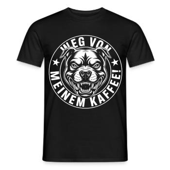 Touches Off Mon Café – Chemise Drôle de Café - T-shirt homme - noir - Devant - AI Model Male 178 light (178cm)