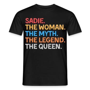 Sadie La Femme Le Mythe La Légende La Reine - T-shirt homme - noir - Devant - AI Model Male 178 light (178cm)